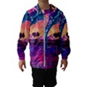 Retro Wave Ocean Kids  Hooded Windbreaker View1