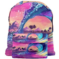 Retro Wave Ocean Giant Full Print Backpack