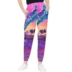 Retro Wave Ocean Women s Tapered Pants by uniart180623