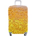 Texture Pattern Macro Glass Of Beer Foam White Yellow Bubble Luggage Cover (Large) View1