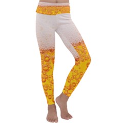 Beer Texture Drinks Texture Kids  Lightweight Velour Classic Yoga Leggings by uniart180623