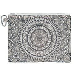 Mandala Circles Drawing Pattern Canvas Cosmetic Bag (xxl) by uniart180623