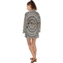 Mandala Circles Drawing Pattern Long Sleeve Kimono View2