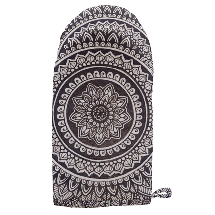 Mandala Circles Drawing Pattern Microwave Oven Glove