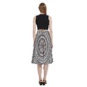 Mandala Circles Drawing Pattern A-Line Full Circle Midi Skirt With Pocket View4