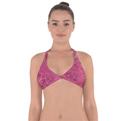 Pink Mandala Glitter Bohemian Girly Glitter Halter Neck Bikini Top by uniart180623