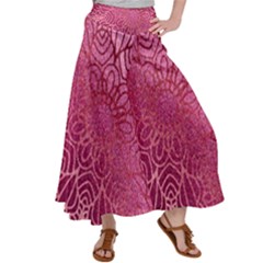 Pink Mandala Glitter Bohemian Girly Glitter Women s Satin Palazzo Pants