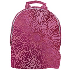 Pink Mandala Glitter Bohemian Girly Glitter Mini Full Print Backpack by uniart180623