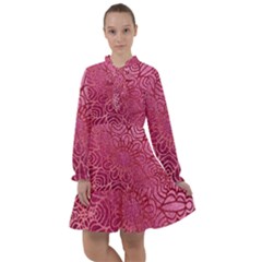 Pink Mandala Glitter Bohemian Girly Glitter All Frills Chiffon Dress by uniart180623