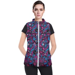 Grafitti Graffiti Abstract Artwork Digital Women s Puffer Vest