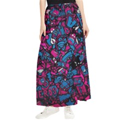 Grafitti Graffiti Abstract Artwork Digital Maxi Chiffon Skirt by uniart180623