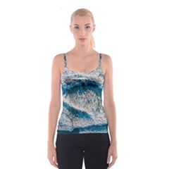 Waves Wave Nature Beach Spaghetti Strap Top by uniart180623