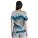 Waves Wave Nature Beach V-Neck Flutter Sleeve Top View2