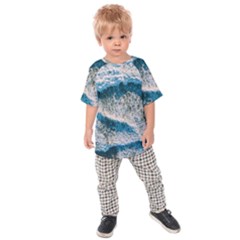 Waves Wave Nature Beach Kids  Raglan Tee