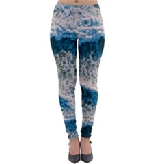 Waves Wave Nature Beach Lightweight Velour Leggings by uniart180623