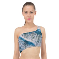 Waves Wave Nature Beach Spliced Up Bikini Top  by uniart180623