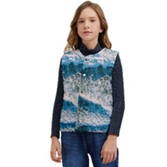 Waves Wave Nature Beach Kid s Button Up Puffer Vest	