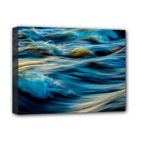 Waves Abstract Waves Abstract Deluxe Canvas 16  X 12  (stretched) 