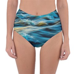 Waves Abstract Waves Abstract Reversible High-waist Bikini Bottoms