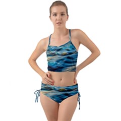 Waves Abstract Waves Abstract Mini Tank Bikini Set by uniart180623