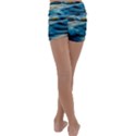 Waves Abstract Waves Abstract Kids  Lightweight Velour Yoga Shorts View4