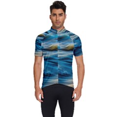 Waves Abstract Waves Abstract Men s Short Sleeve Cycling Jersey by uniart180623