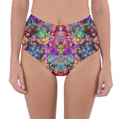 Flower Patterns Abstract Pattern Digital Art Reversible High-waist Bikini Bottoms