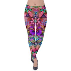 Flower Patterns Abstract Pattern Digital Art Velvet Leggings by uniart180623