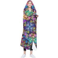 Flower Patterns Abstract Pattern Digital Art Wearable Blanket by uniart180623