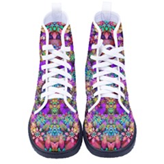 Flower Patterns Abstract Pattern Digital Art Men s High-top Canvas Sneakers