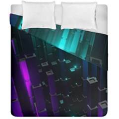 Abstract Building City 3d Duvet Cover Double Side (california King Size) by uniart180623