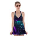 Abstract Building City 3d Halter Dress Swimsuit  View1