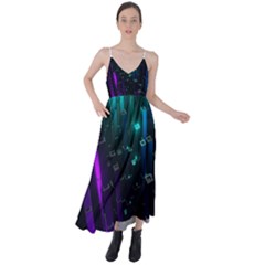 Abstract Building City 3d Tie Back Maxi Dress by uniart180623