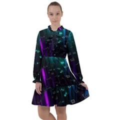 Abstract Building City 3d All Frills Chiffon Dress by uniart180623