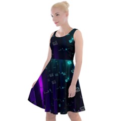 Abstract Building City 3d Knee Length Skater Dress by uniart180623