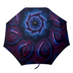 Purple Blue Swirl Abstract Folding Umbrellas by uniart180623