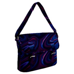 Purple Blue Swirl Abstract Buckle Messenger Bag by uniart180623