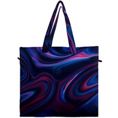 Purple Blue Swirl Abstract Canvas Travel Bag