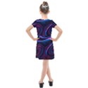 Purple Blue Swirl Abstract Kids  Cross Web Dress View2