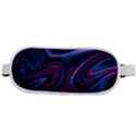 Purple Blue Swirl Abstract Rounded Waist Pouch View2