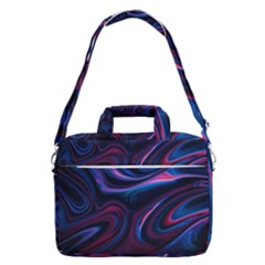 Purple Blue Swirl Abstract Macbook Pro 16  Shoulder Laptop Bag by uniart180623