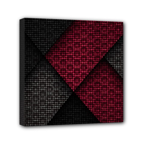 Red Black Abstract Pride Abstract Digital Art Mini Canvas 6  X 6  (stretched) by uniart180623