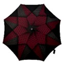 Red Black Abstract Pride Abstract Digital Art Hook Handle Umbrellas (Large) View1