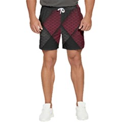 Red Black Abstract Pride Abstract Digital Art Men s Runner Shorts by uniart180623