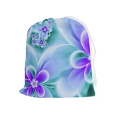 Abstract Flowers Flower Abstract Drawstring Pouch (xl) by uniart180623