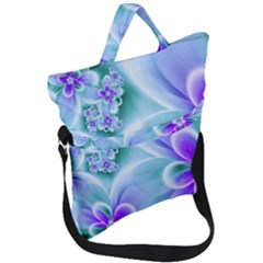 Abstract Flowers Flower Abstract Fold Over Handle Tote Bag by uniart180623