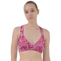 Pink Roses Pattern Floral Patterns Sweetheart Sports Bra by uniart180623