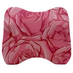 Pink Roses Pattern Floral Patterns Velour Head Support Cushion by uniart180623