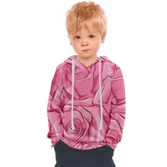 Pink Roses Pattern Floral Patterns Kids  Overhead Hoodie by uniart180623