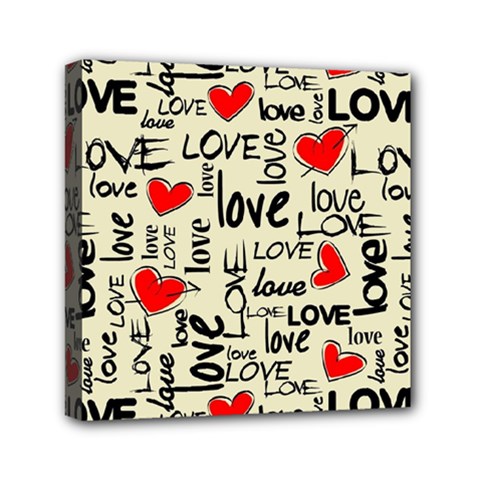 Love Abstract Background Textures Creative Grunge Mini Canvas 6  X 6  (stretched) by uniart180623